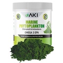 AKI Marine Phytoplankton Powder - Källa av Raw Omega-3 EPA Micro Algae Nannochloropsis - Plant Based Proteins, Vitaminer för Total Wellness - Fullständig proteinkälla, Vegan & GMO Free (2oz / 57g)
