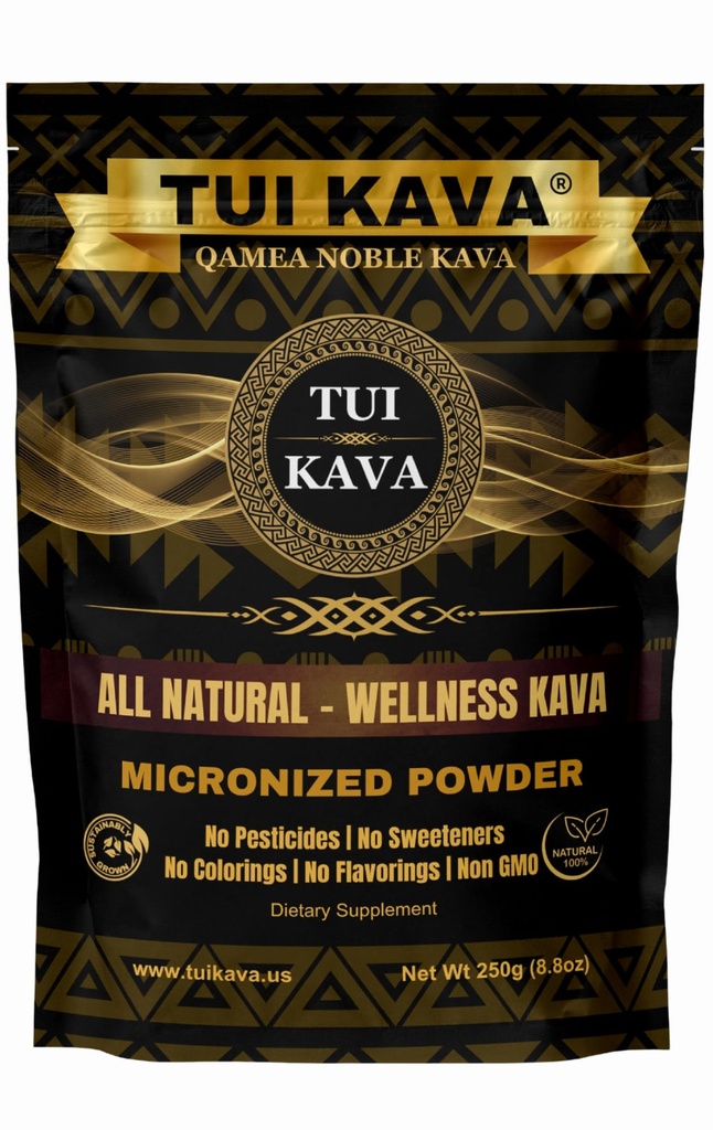 PREMIUM WELLNESS KAVA - MICRONIZED Noble Kava 250g (8.8oz) - Trial / Travel Size | Mycket Huvud | All naturlig avkoppling | Öka fokus | Mood / sovstöd | Stresshjälp | INGEN STRAINING
