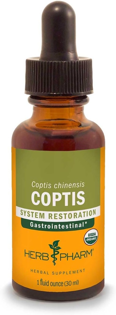 Herb Pharm Coptis Liquid Extract för Digestive Support, 1 Fl oz
