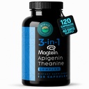 Magnesium Theanine L-Threonate Apigenin Supplement för Sleep Aid-3-i-1 Komplex Supplement Support Relaxation- Melatonin-Free Magnesium- Zero Fillers- Gluten Free & Non-GMO-120 Count Veggie Capsules