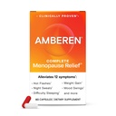 Amberen Menopause Supplement för kvinnor, 120 kapslar, kliniskt beprövade, hjälper till att stödja hormonbalans, hjälper till att lindra 12 Menopause Symptom: Hot Flashes, Night Sweats, Mood Swings och mer