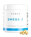 Kaged Omega 3 Softgels | Unflavored | Fish Oil Supplement | 3000mg Omega 3 Fatty Acid med EPA & DHA | Ultra-Pure, No Fish Burps | Kosttillskott för Män & Kvinnor | 30 portioner