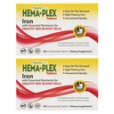 NaturesPlus Hema-Plex Iron - 30 långsam frisättning tabletter, paket med 2 - Totalt blodhälsa - 85 mg chelated Iron - med vitamin C & Bioflavonoider - Non GMO, vegetarian & Gluten Free - 60 Totalt betjäningar
