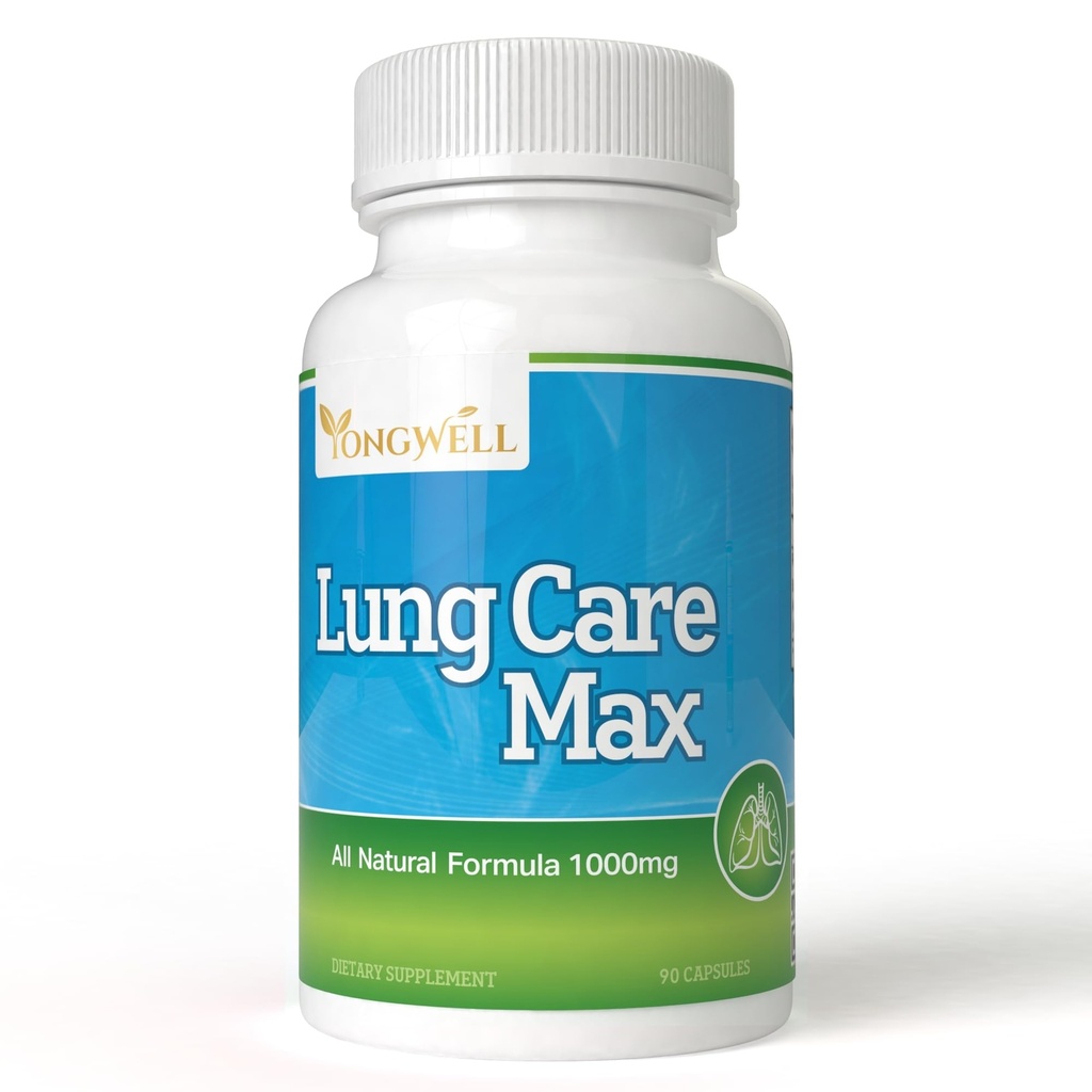 Lung Care Max, Special Antioxidant Formel med American Ginseng, Bee Propolis och Royal Jelly (90 kapslar)