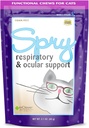 I Clover Spry Daily Respiratory och Ocular Support Soft Chews for Cats, med L-Lysine, Superfoods och Prebiotics för ett starkt immunsystem, 2.1 oz. (60 count)