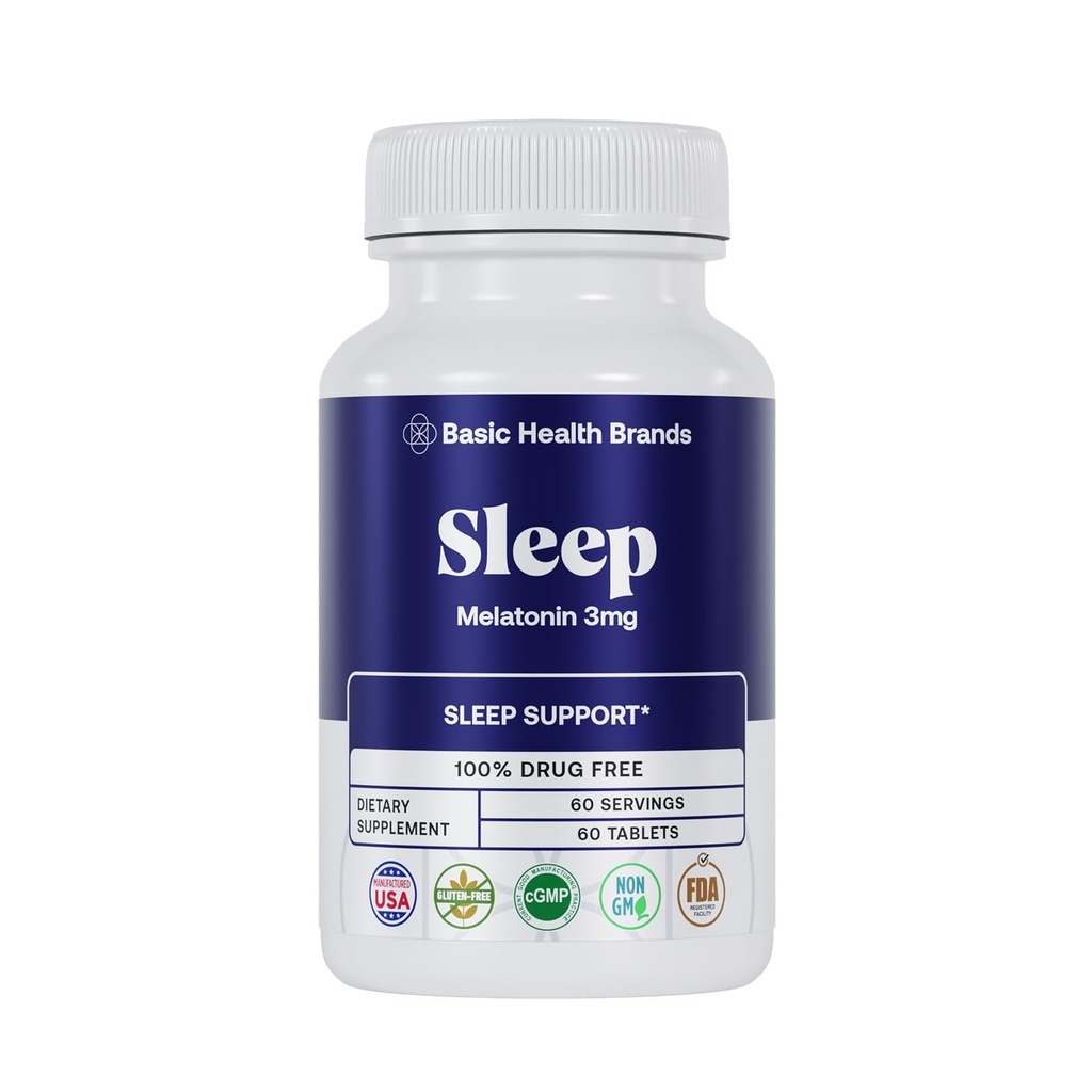 Grundläggande varumärken Melatonin, 60-räkna (Pack av 1)