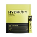 Hydrofy Hydrogen Water + Electrolytes Drink Mix | H2 Hydration Packets med molekylärt väte, natrium, kalium, magnesium, kalcium och mineraler | No Sugar | Lemon Lime | 25 ct