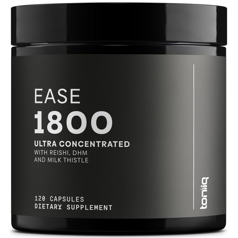 Toniiq Ease med DHM - Full Liver Support för en natt ute - 120 kapslar - 50x Super koncentrerad extrakt