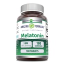 Fantastiska formler Melatonin Supplement | Unflavored | 5 Mg | 180 tabletter | Icke-GMO | Gluten Free | Made in USA