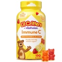 L'il Critters Immune C Daily Gummy Supplement Vitamin för barn, för vitamin C, D och Zink för Immune Support, Orange, Lemon, Strawberry och Cherry Flavors, 190 Gummies (Packaging May Vary)