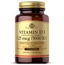 Solgar Vitamin D3 (Cholecalciferol) 125 MCG (5000 IE), 100 Softgels - Hjälper till att upprätthålla hälsosamma ben och tänder - Immunsystem Support - Non GMO, Gluten-Free, Dairy Free - 100 portioner