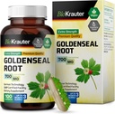 BIO KRAUTER Goldenseal Root Capsule 700 mg - 100 gyllene tätningspulverkapslar - andnings- och matsmältningsstöd - Vegan, inga filter