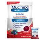 Mucinex Instasoothe Sugar Free Cough Drops, hostmedicin för vuxna med Dextromethorphan HBr, Non Menthol Cough Drops, Cough Suppressant Lozenges, Mixed Berry Medicated Cough Drops, 40ct