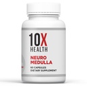 10X Health Neuro Medulla Brain Supplement - Nootropics Brain Support Supplement for Brain, Memory and Focus - Memory Supplements with Vitamin B1 & B3, Zink, Ginkgo Biloba & More - 60 Capsules