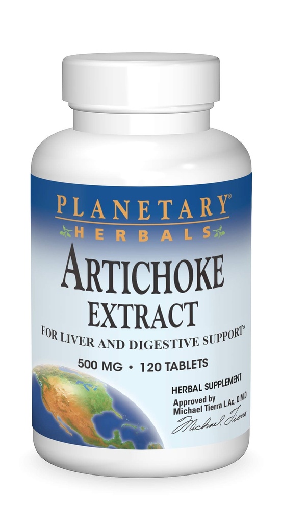 Planetariska växtbaserade artikhoke extrakt tabletter, 500 mg, 120 greve