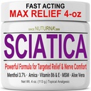 Sciatica Nerve Cream - Maximum Strength Comfort Cream för fötter, händer, ben, tår, tillbaka - naturlig Ultra Strength Arnica, MSM, Menthol, Soothing Comfort, Large 4 Oz