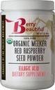 Berry Beautiful Organic Meeker Red Raspberry Seed Powder (Ellagic Acid, Fiber) - 1 lb (454g) - Cold-Pressed från US-Grown Raspberries