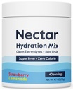Nectar Sugar Free Electrolytes Powder - Organic Fruit No Sugar or Calories - Hydration Powder för Dehydration Relief and Rehydration - Keto och Paleo (Strawberry Lemonade 40 Servering Tub)