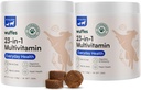 Wuffes 23-i-1 Chewable Dog Multivitamin & tillägg Bundle - Dog Multivitamin för Small & Laarge Breed - 2 Pack - 60 Count