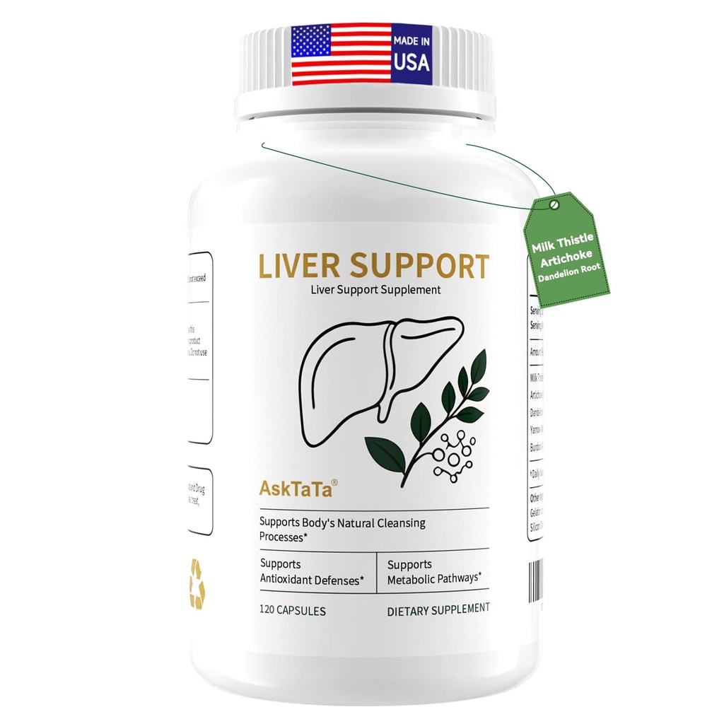 Liver Health Support Supplement, 5 Natural Herbal Blend for Daily Liver Care, 120 Capsules