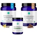 Ora Organic Vegan Protein Powder Chocolate, Vanila & Greens Powder Bundle: 22g Plant Based, Chocolate, 20 portioner + 21g Plant Based, Vanilla, 20 portioner + Organic Super Greens Drink, 30 portioner