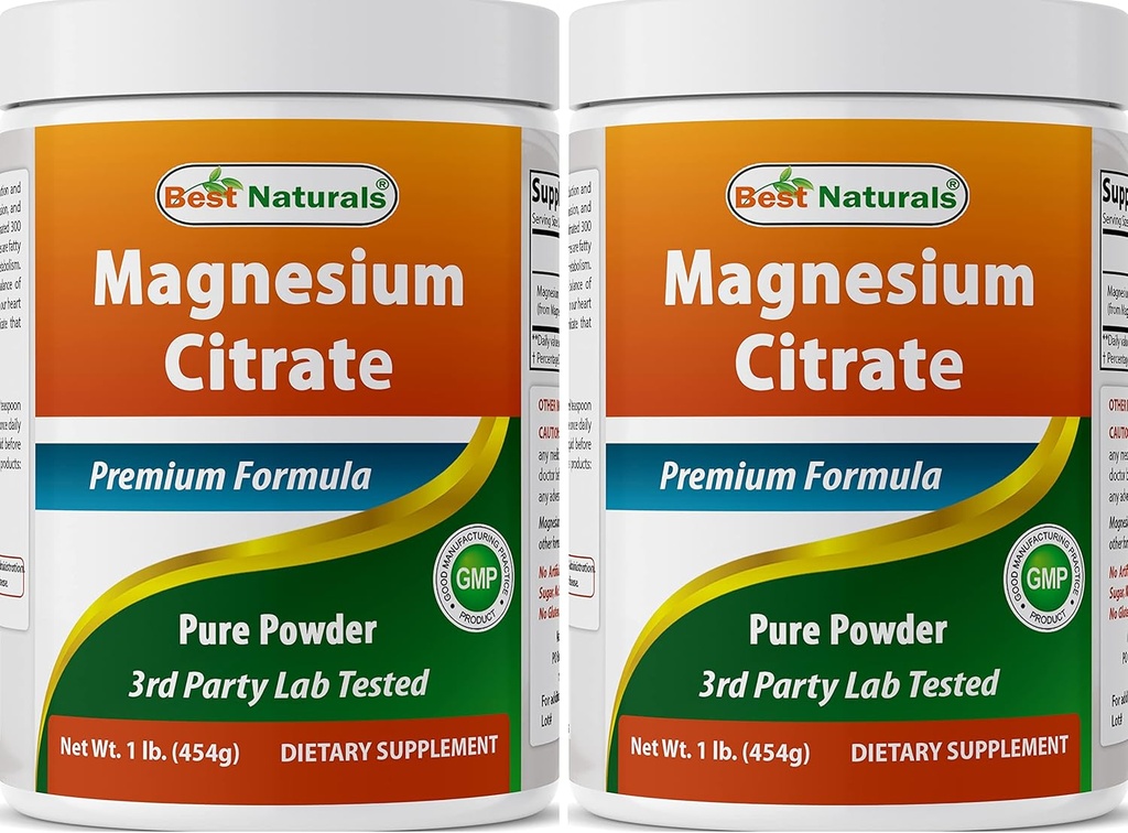 Bästa Naturals Magnesium Citrate Powder 1 pund (1 LB (Pack of 2))