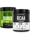 Jacked Factory Nitrosurge Pre-Workout i Grape & BCAA i Fruit Punch för muskelbyggnad och återhämtning