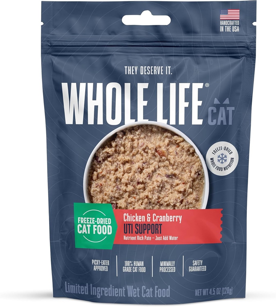 Hela livet Cat Urinary Supplement, Feline UTI Remedy & Prevention, Urinary Tract Infection Treatment - Natural Cranberry för katter, Probiotic för hälso- och matsmältningsstöd - 30-dagars leverans