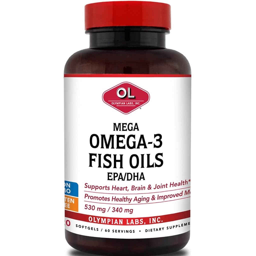 Olympiska Labs Mega Omega 3 Fiskoljor, 60 spöken,3148