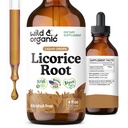 Wild & Organic Licorice Root Tincture - Digestive, Lung & Skin Support - Licorice Root Extract Liquid Drops - Vegan, Sugar & Alkoholfri Supplement - 4 fl oz