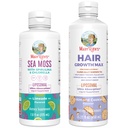 MaryRuth Organics Sea Moss Liposomal (Limeade) & Hair Growth MAX (Almond Cookie) | Clean Label Project Verified® | Vitaminer för energi, immunitet och skönhet | Vegan, Gluten-Free, Non-GMO