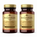 Solgar B-Complex "50" - 100 Vegetable Capsules, Pack of 2 - Energi Metabolism & Nervous System Support - Icke-GMO, Vegan, Gluten Free - 200 Total Servings