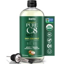 Keppi Organic MCT Olja - smaklös C8, icke-GMO, certifierad organisk, Glutenfri, Palm Oil Free, Vegan, Kosher, Halal, 16 oz Coconut Oil