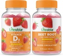 Livlig vitamin D 10000 IE + Beet Root, Gummies Bundle - Great Tasting, Vitamin Supplement, Gluten Free, GMO Free, Chewable Gummy