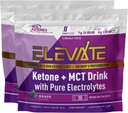 Real Ketones Exogena Keto D BHB + MCT + Electrolytes, koffeinfri dryck Mix Powder, Grape Tart för snabb ketos (56 portioner)