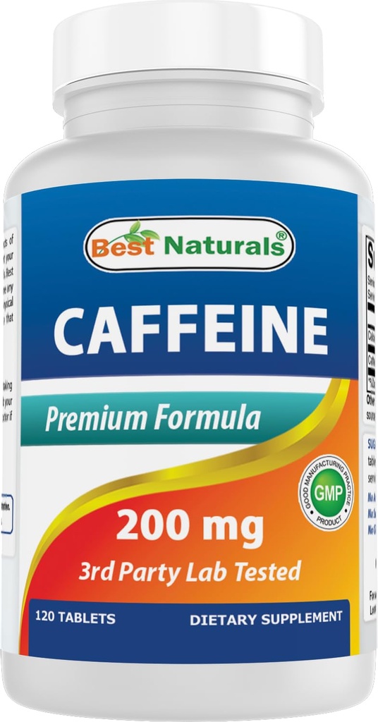 Bästa naturliga koffeinpiller 200 mg, 120 greve