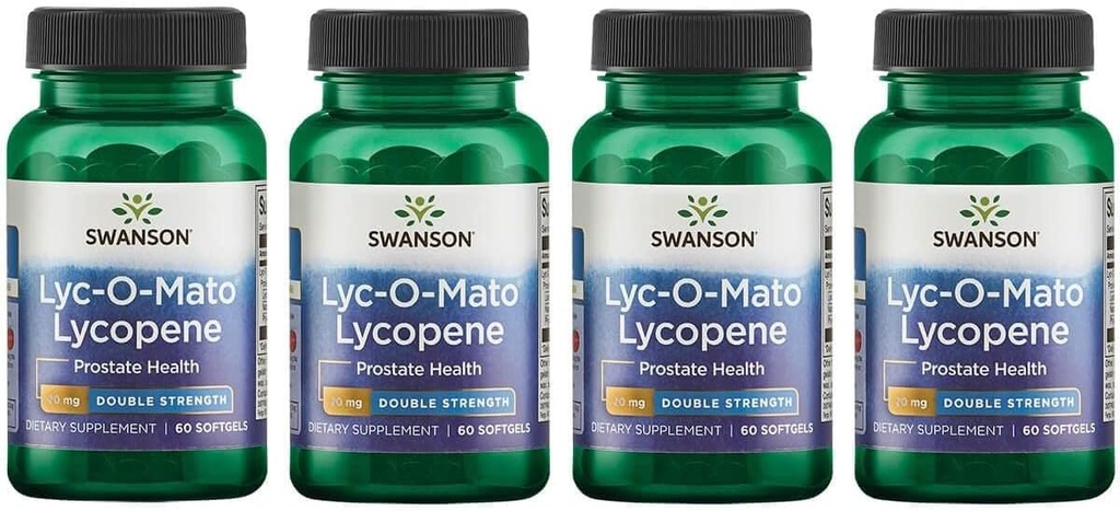 Swanson Double-Strength LYC-O-Mato Lycopene 20 Milligram 60 Sgels (4 Pack)