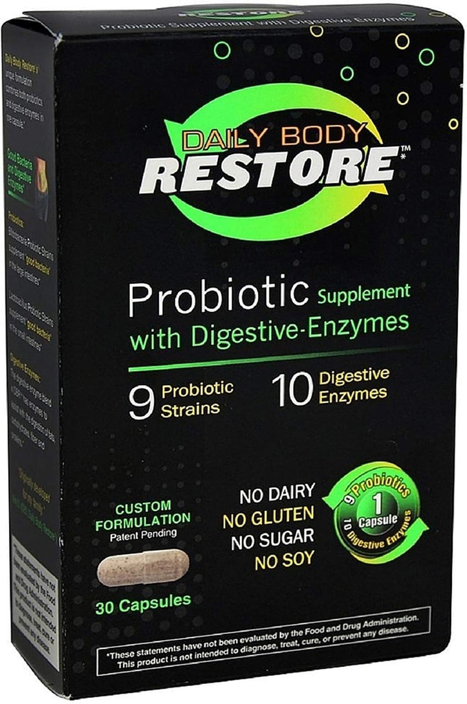 Probiotiska tillskott kapslar med Digestive Enzymes 30 ea (Pack of 4)
