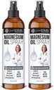 Pure Topical Magnesium Oil Spray, Ultra Fast Absorption för bättre hälsa, Pure Zechstein Brine - (2 flaskvärdepaket)