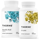 THORNE - Immune & Wellness Support Bundle - Asorbic Acid & Vitamin D-5000 - Antioxidant & immunfunktion - 60 portioner