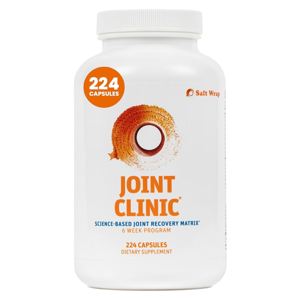 SaltWrap Joint Clinic - Multivitamin för gemensam hälsa och återhämtning - med typ II Collagen, C3 Turmeric, Cissus och Hyaluronsyra - 224 kapslar