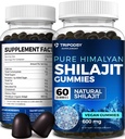 Rena Himalayan Organic Shilajit Gummies - Potent Shilajit Resin Supplement för män och kvinnor - 100% naturligt med 90 + spårmineraler - Öka energi, vitalitet och immunstöd - 60 Gummies