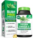 Zenwise Health Vegan Omega 3 Supplement - Burpless Omega 3 Supplement med DHA, EPA & DPA Fatty Acids för immunhälsa - Fiskolja Alternativ från hållbart källad Marine Algae Oil - 48 Softgels
