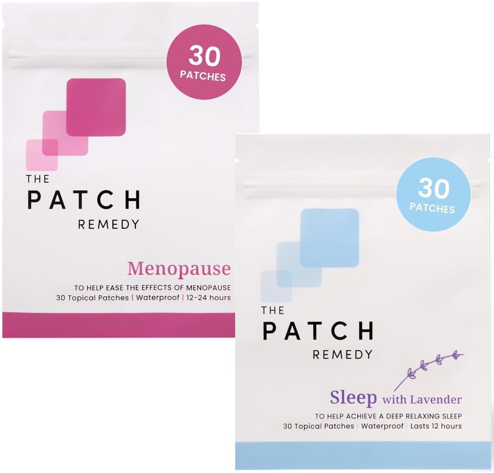 Patch Remedy Hot Flash & Sleep Bundle - Menopause Relief för kvinnor och Relax Sleep Patch med Lavender, Transdermal Skin Patches Kit för kvinnors Wellness