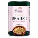 100% Organic Brahmi Powder, Ayurvedic Bacopa Monnieri for Memory, Focus and Nervous System Care, Nootropic Brain Support Blend for Cognitive Wellness, Gut Balance - 8oz Tin Box
