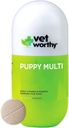 Vet Worthy Puppy MultiVitamins - Multivitamin för valpar för att stödja optimal hälsa och övergripande välbefinnande - Dog Supplement med järn, Magnesium, Zinc, Vitamin A, B-vitaminer - Lever smak, 60 Chewable tabletter