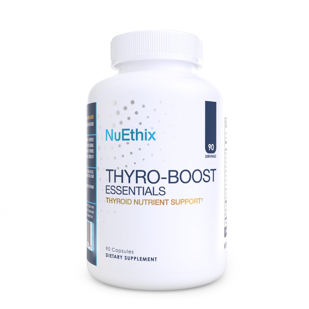 NuEthix Formuleringar Thyro-Boost Essentials, icke-Glandular Support för att hjälpa till med optimal sköldkörtelfunktion, 90 kapslar