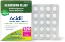 Boiron Acidil tabletter för lindring av syra reflux, Heartburn, matsmältningsbesvär och upprörd mage - 120 greve (2 paket av 60)