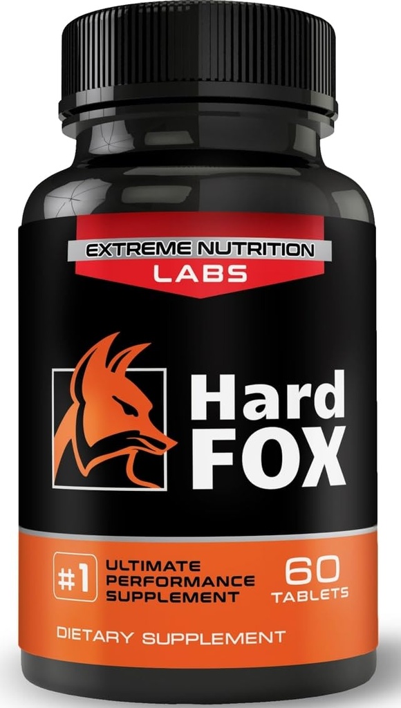 Hård Fox - # 1 Ultimate Performance - 3" Tillagd storlek på 60 dagar - Utvidgning piller för män - Super Drive, styrka, storlek, uthållighet - 60 greve