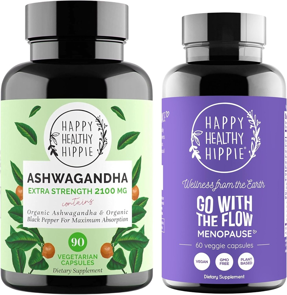 Happy Healthy Hippie Gå med Flow Menopause Support & Organic Ashwagandha